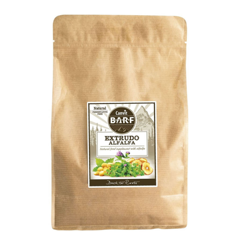 CANVIT BARF Extrudo Alfalfa 2 kg – Supliment Natural cu Lucerna Extrudata pentru Caini si Pisici, Sursa de Fibre, Vitamine si Minerale