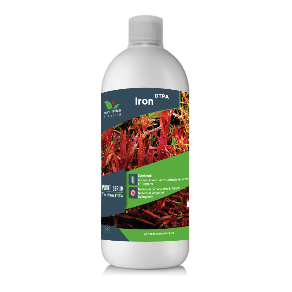 DTPA PLANT SERUM Fier Chelat, Fertilizant Concentrat Pentru Plantele de Acvariu, 1000ml