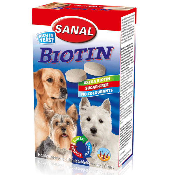 SANAL Dog Biotin 100 g | Tablete cu Biotina pentru Blana Lucioasa si Piele Sanatoasa