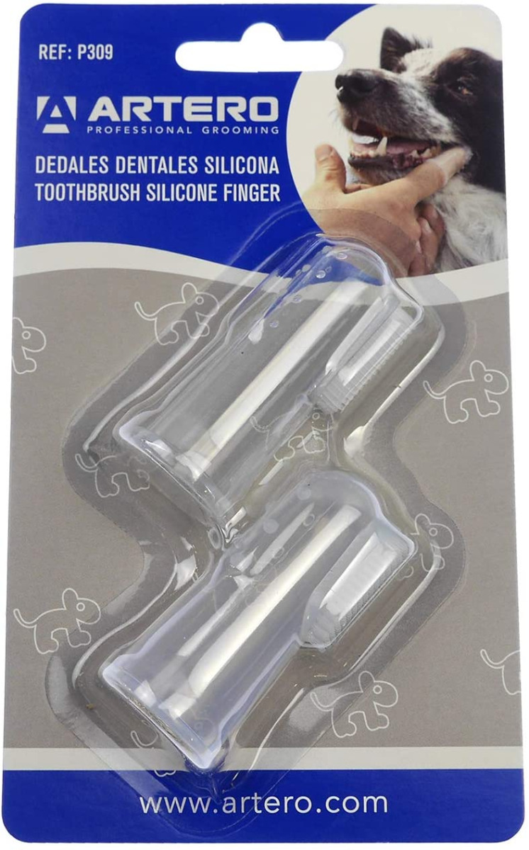 ARTERO Set 2 Periute Degetar din Silicon, Periajul Dintilor la Caine