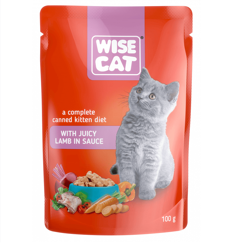 WISE Kitten cu Miel in Sos, 100 g | Hrană Umedă pentru Pui de Pisica