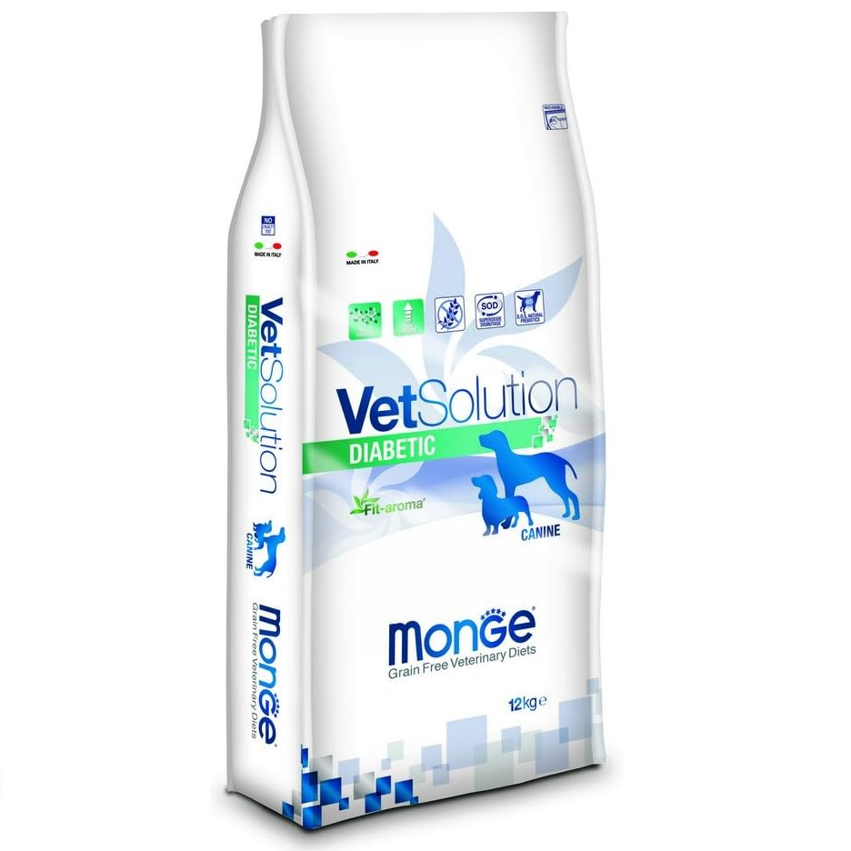 MONGE VETSOLUTION Diabetic Canine, Hrana Uscata Pentru Caini cu Diabet, 12kg