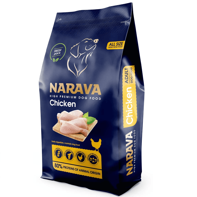 NARAVA Adult All Size cu Pui 15 kg | Hrana Uscata Premium pentru Caini Adulti | Digestie Usoara si Suport Articular