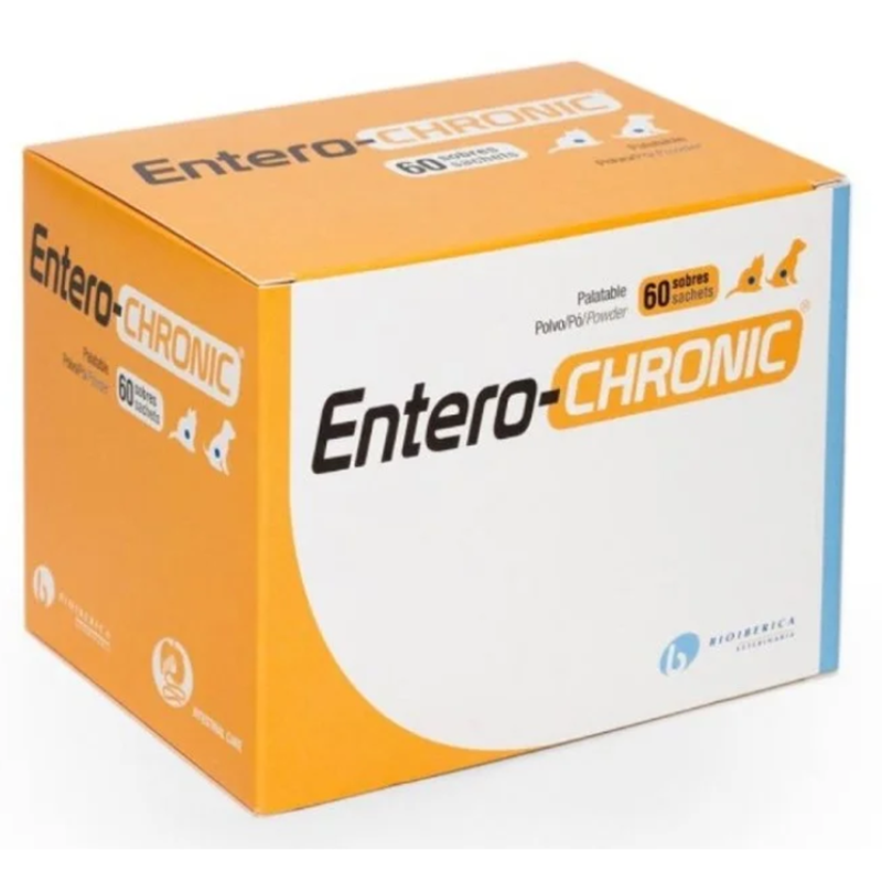 ENTERO-Chronic 60 Plicuri – Supliment Intestinal pentru Câini și Pisici, Recomandat în Tulburări Intestinale Cronice sau Recidivante