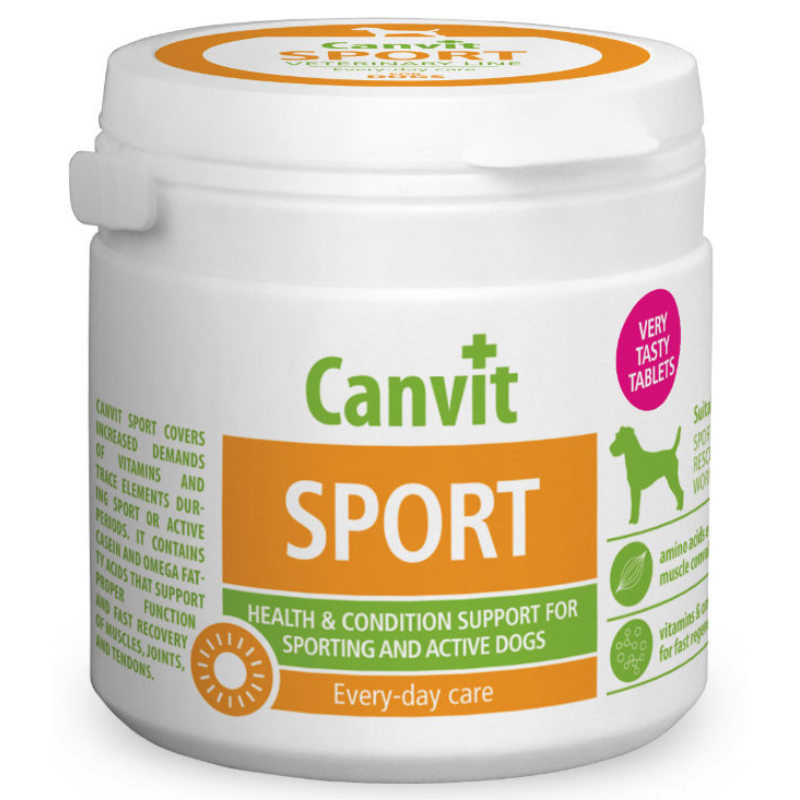 CANVIT Sport for Dogs 100 g – Supliment pentru Câinii Activi și Sportivi, Energie, Rezistență și Articulații Sănătoase