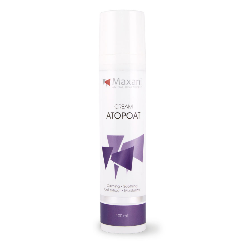 MAXANi AtopOat Cream 100 ml – Crema Dermatologica Calmanta Fara Steroizi pentru Pielea Uscata, Sensibila sau Iritata la Caini si Pisici
