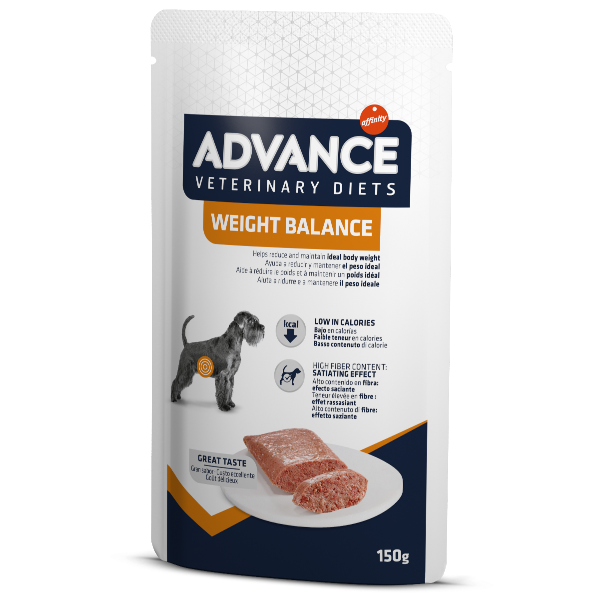 ADVANCE Veterinary Diets Dog Weight Balance, Plic Hrana Umeda Pentru Caini Obezi sau Supraponderali 150g