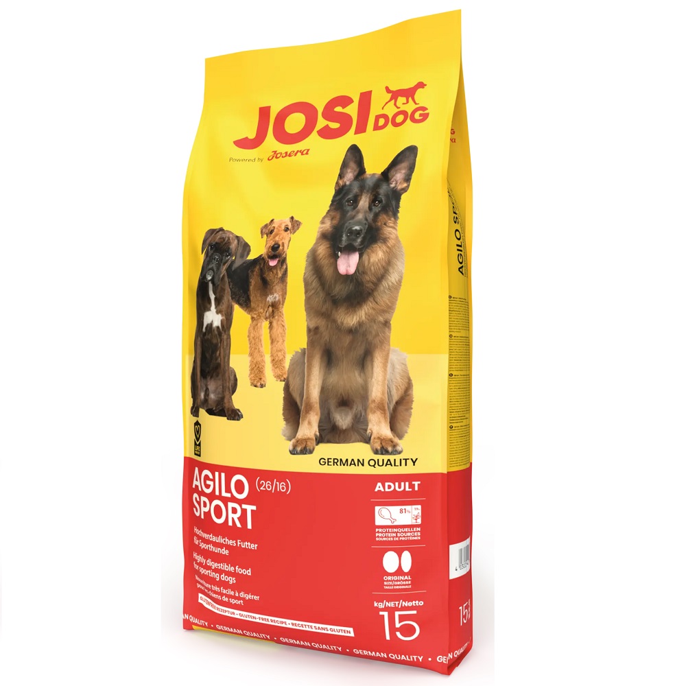 JOSIDOG Agilo Sport – Hrană Uscată fără Gluten pentru Câini Adulti Foarte Activi, 15 kg