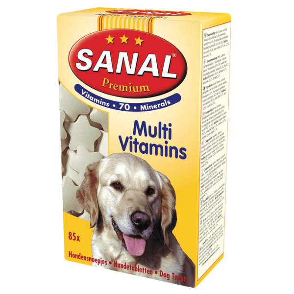 SANAL Dog Premium Multivitamins 85 Tablete | Supliment cu 70+ Vitamine, Minerale si Aminoacizi | Blana Lucioasa, Vitalitate si Suport Imunitate