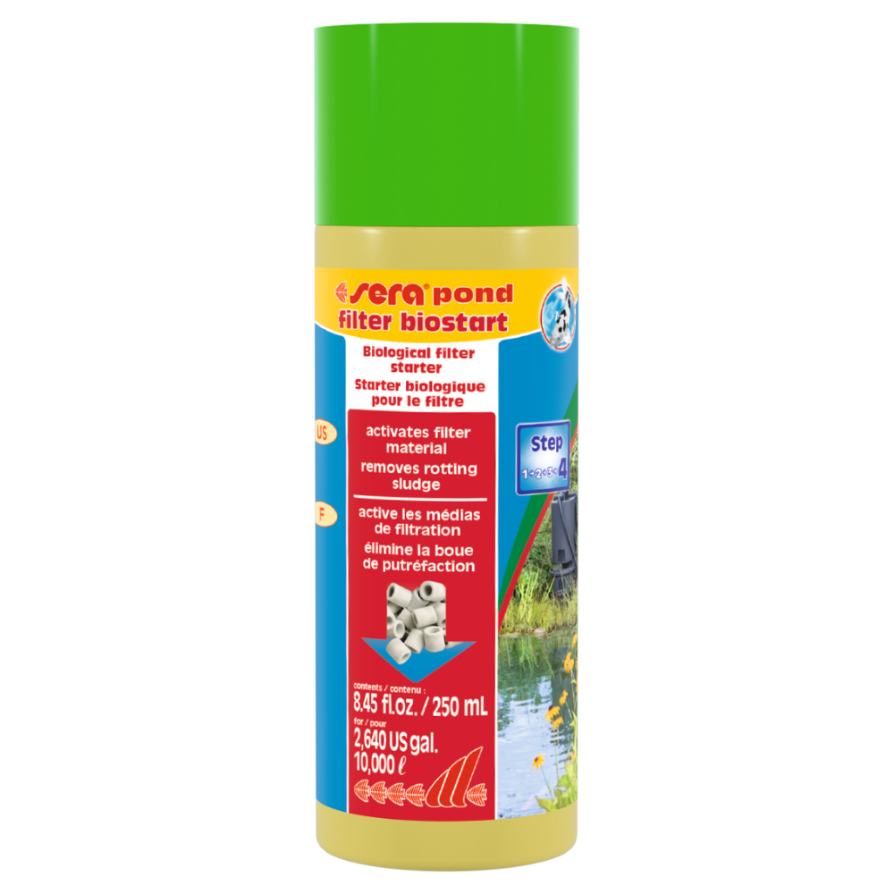 SERA Pond Filter Biostart – Activator Biologic pentru Filtru și Descompunerea Nămolului în Iazuri, 250ml