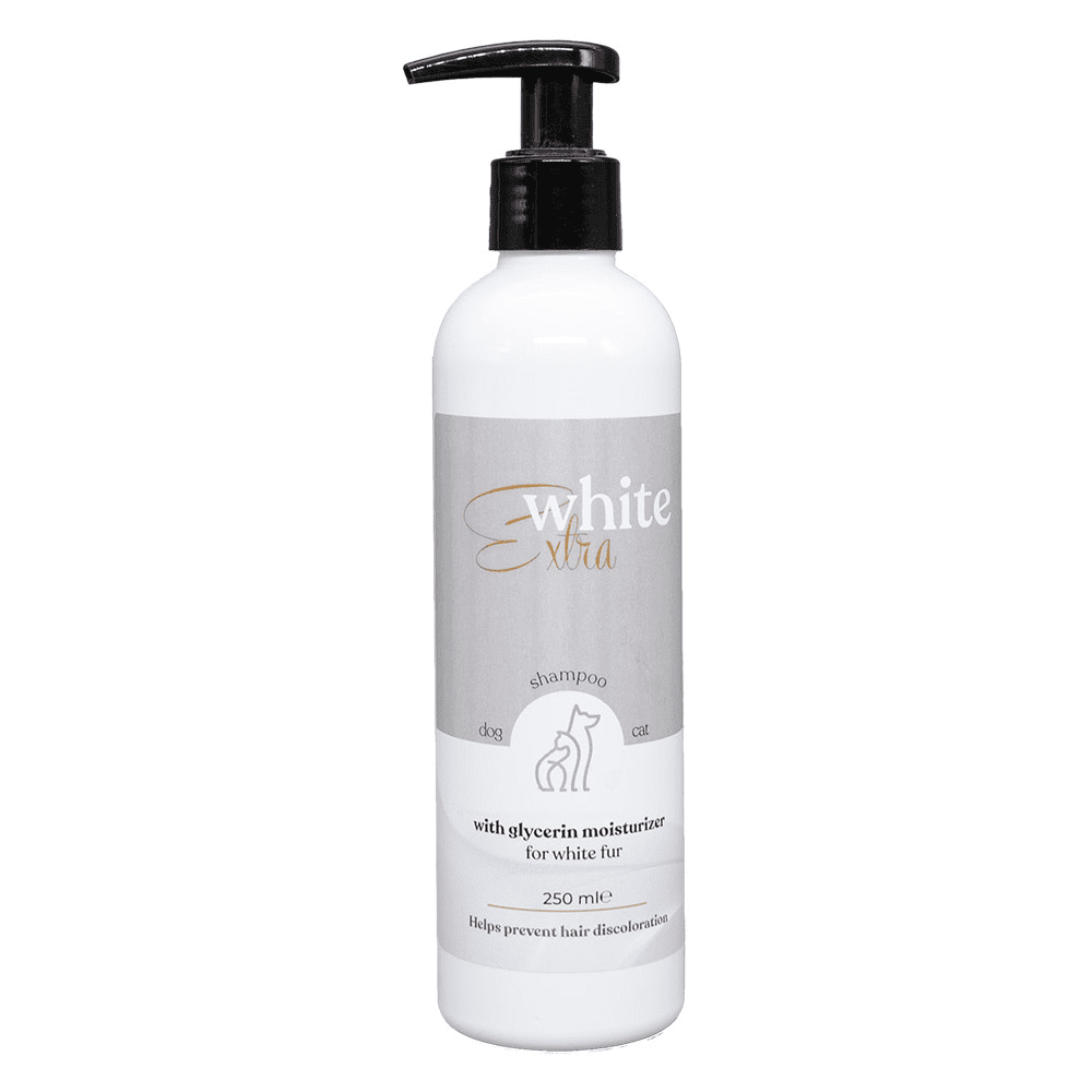 PROMEDIVET Premium Vital Sampon Extra White, 250 ml - Pentru Caini si Pisici cu Blana Alba sau Deschisa la Culoare