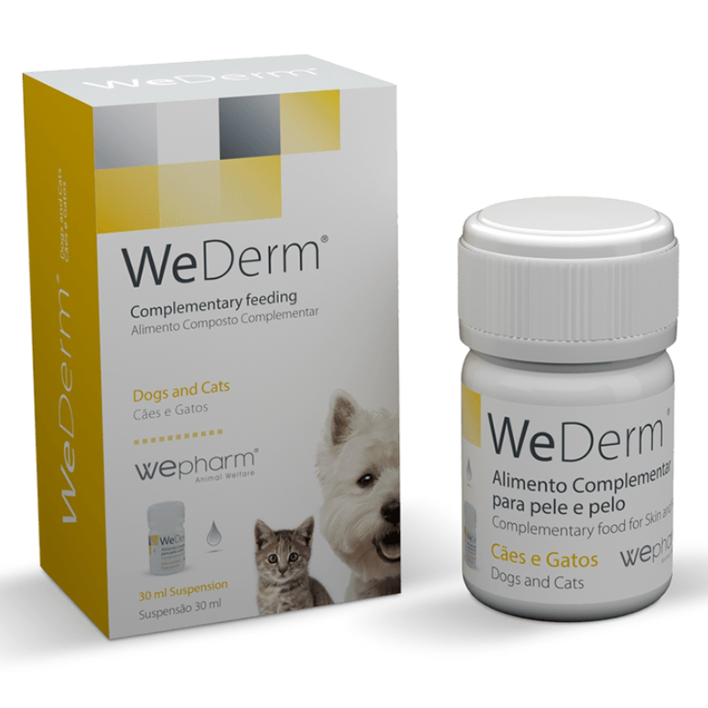WePHARM WeDerm Solutie Orala 30 ml  – Supliment Dermatologic  pentru Piele Sanatoasa si Blana Stralucitoare la Caini si Pisici