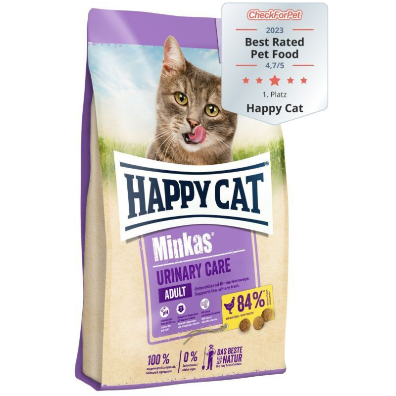HAPPY CAT Minkas Urinary Care, cu Carne de Pasăre – Hrană Uscată Premium pentru Pisici Adulte, Susținerea Sănătății Tractului Urinar, 10kg