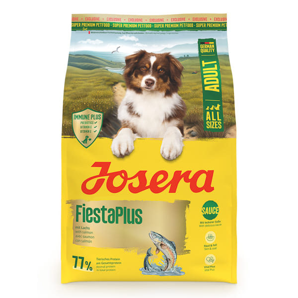 JOSERA Fiesta Plus cu Pasăre și Somon, 3 kg – Hrană Uscată Premium pentru Câini Adulți, cu Vital Booster pentru Sănătate și Vitalitate