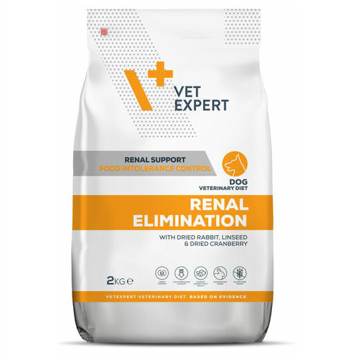 VETEXPERT 4T VETERINARY DIET Renal Elimination, Hrana Uscata Caine cu Intoleranta Alimentara si Insuficienta Renala Cronica, 2kg