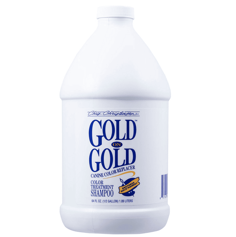 CHRIS CHRISTENSEN Gold On Gold Shampoo 1.9 L ml | Sampon Profesional Nuantator pentru Caini | Intensifica Nuantele Maro, Auriu, Bronz si Bej ale Blanii