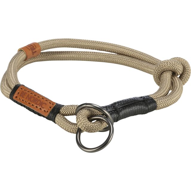 Zgarda Semistrangulanta Pentru Caini Be NORDIC, Cordelina Bej, Marime L, 50cm