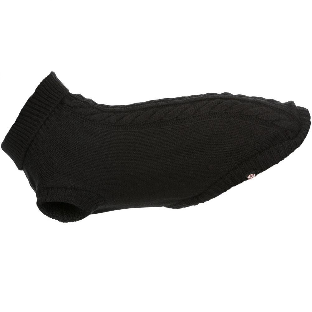 TRIXIE Pulover Pentru Caini KENTON Negru, Marime XS, Lungime Spate 27cm