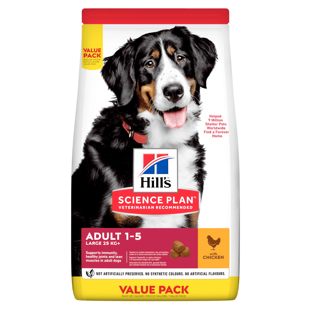 HILL'S Science Plan Large Breed Adult cu Pui, Value Pack 18 kg – Hrana Uscata pentru Caini Adulti de Talie Mare, Suport pentru Articulatii si Musculatura Puternica
