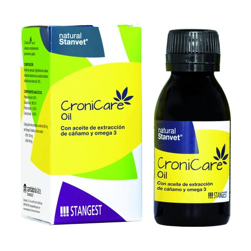 CRONICARE Oil, Supliment cu Ulei de Cannabis, Adjuvant in Tratarea Diverselor Afectiuni la Caini si Pisici, 100ML