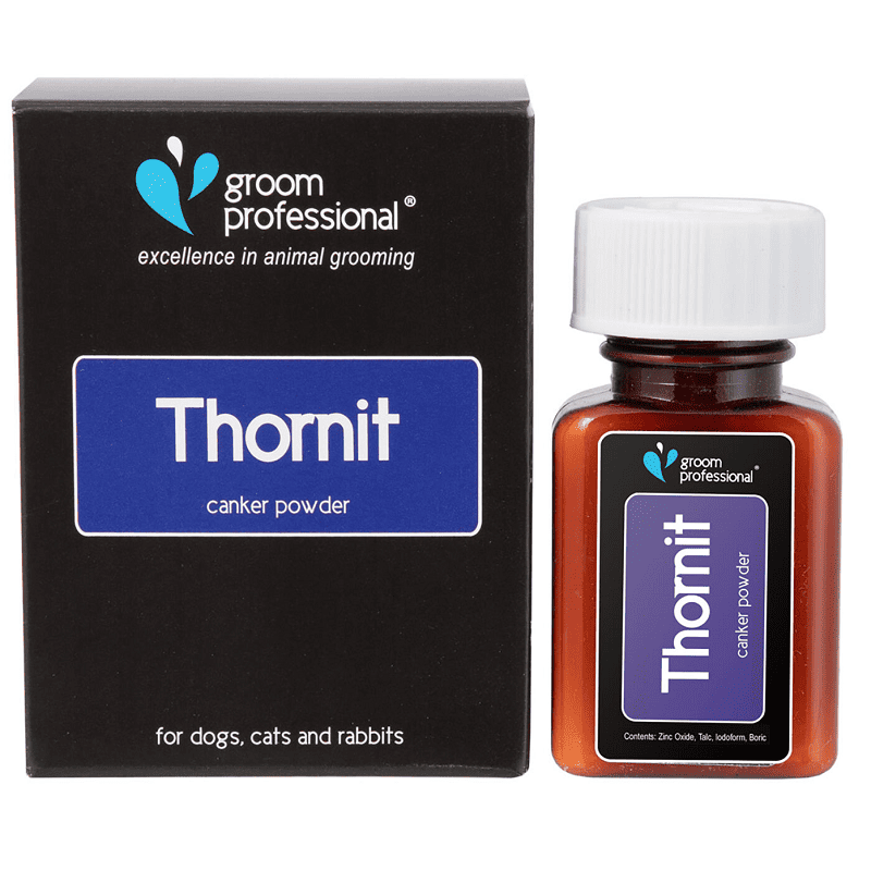 GROOM PROFESSIONAL Thornit Ear Powder 20 g | Pudră Auriculară pentru Calmarea Mâncărimii la Câini, Pisici și Animale Mici