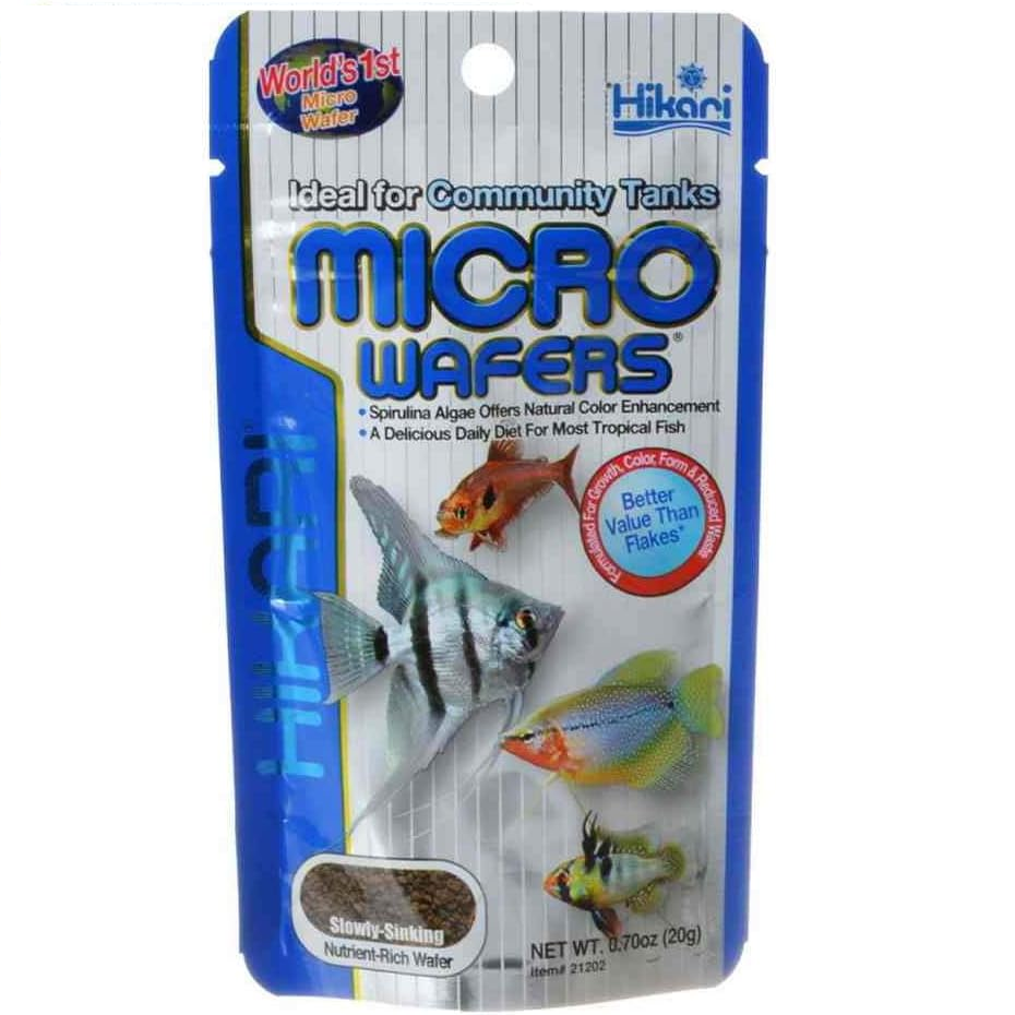 HIKARI Micro Wafers, 20 g – Hrana Premium care se Scufunda Lent pentru Pesti de Acvariu Mici si Medii