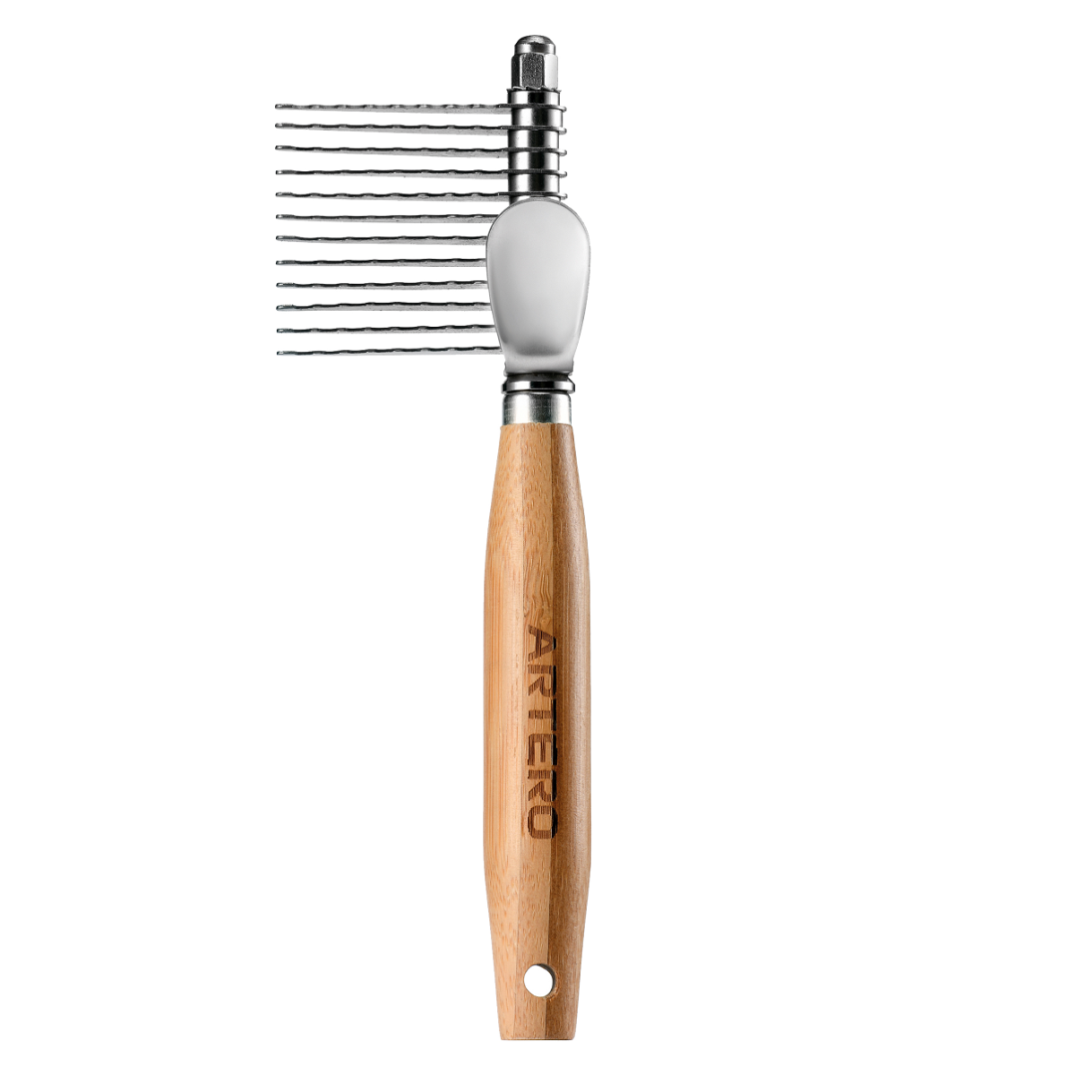 ARTERO NATURE COLLECTION  Descalcitor Profesional, 9 Lame Lungi Otel Inox, Pentru Blana Lunga