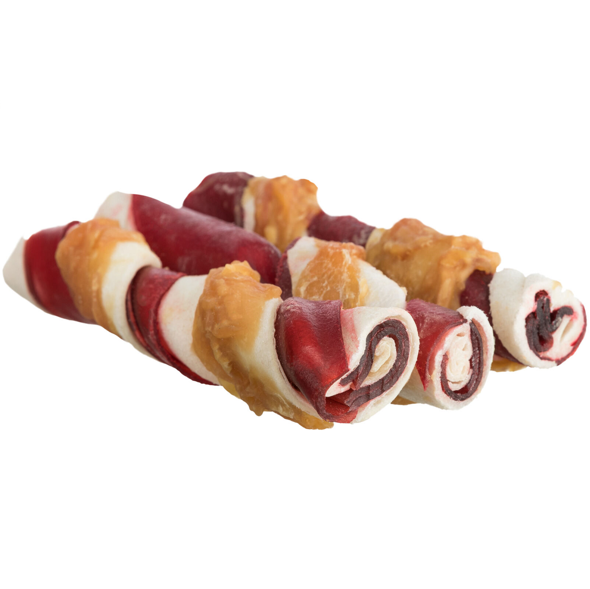 Recompensa DENTAFUN Pentru Caini Stick Rasucit cu Barbecue si Pui 12cm | 105g | 3buc