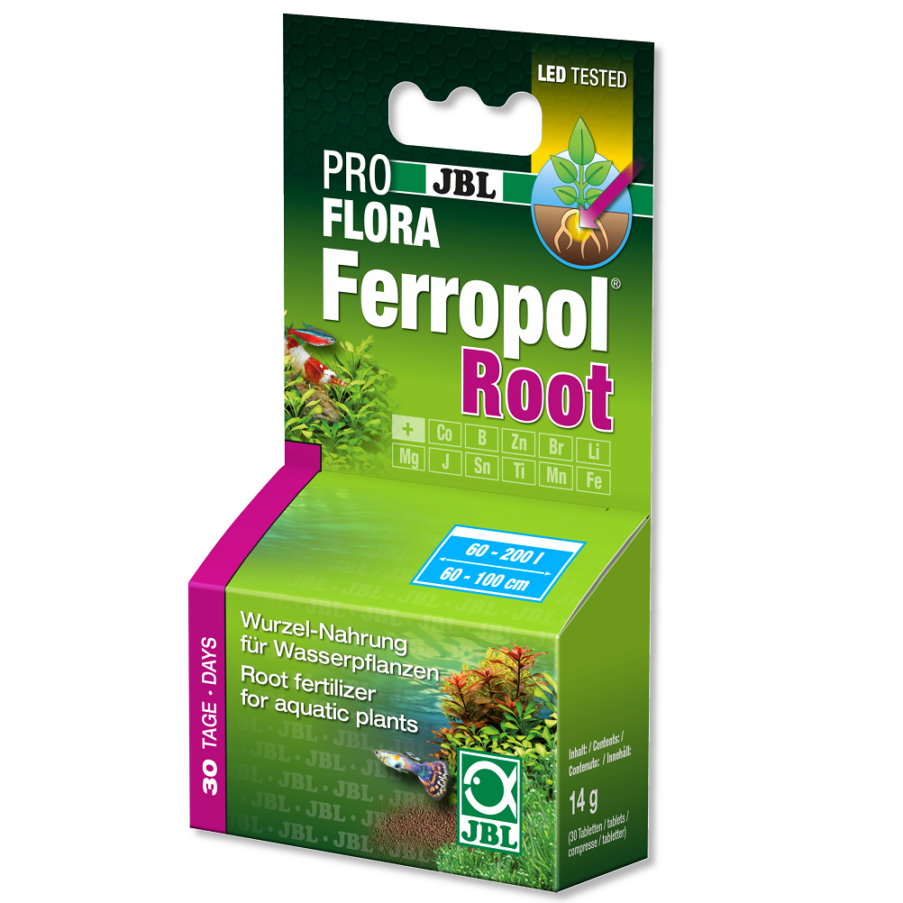 JBL PRO FLORA Ferropol Root, Fertilizant Tablete, Stimularea Cresterii Viguroase a Radacinii Plantelor in Acvarii de Apa Dulce, 30tab
