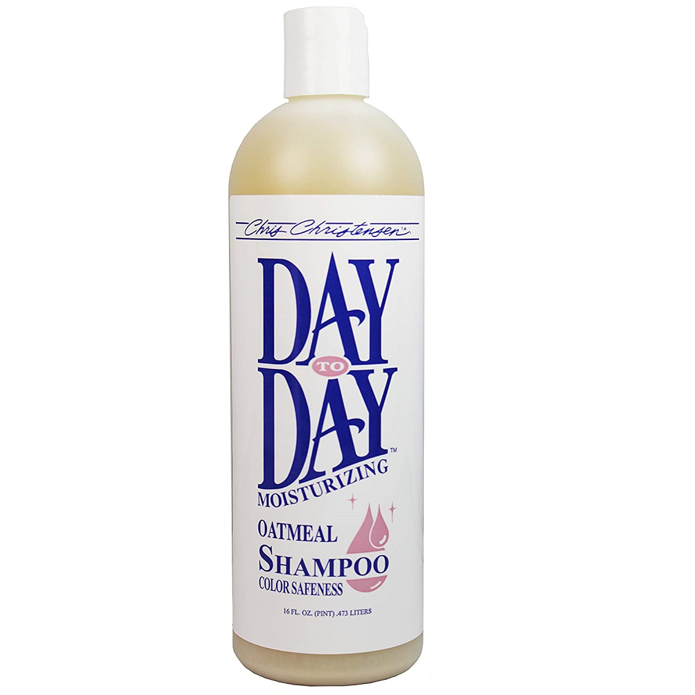 CHRIS CHRISTENSEN Day to Day Moisturizing Shampoo 473 ml | Sampon Profesional Hidratant cu Extract de Ovaz pentru Caini si Pisici | Volum si Stralucire pentru Toate Tipurile de Blana