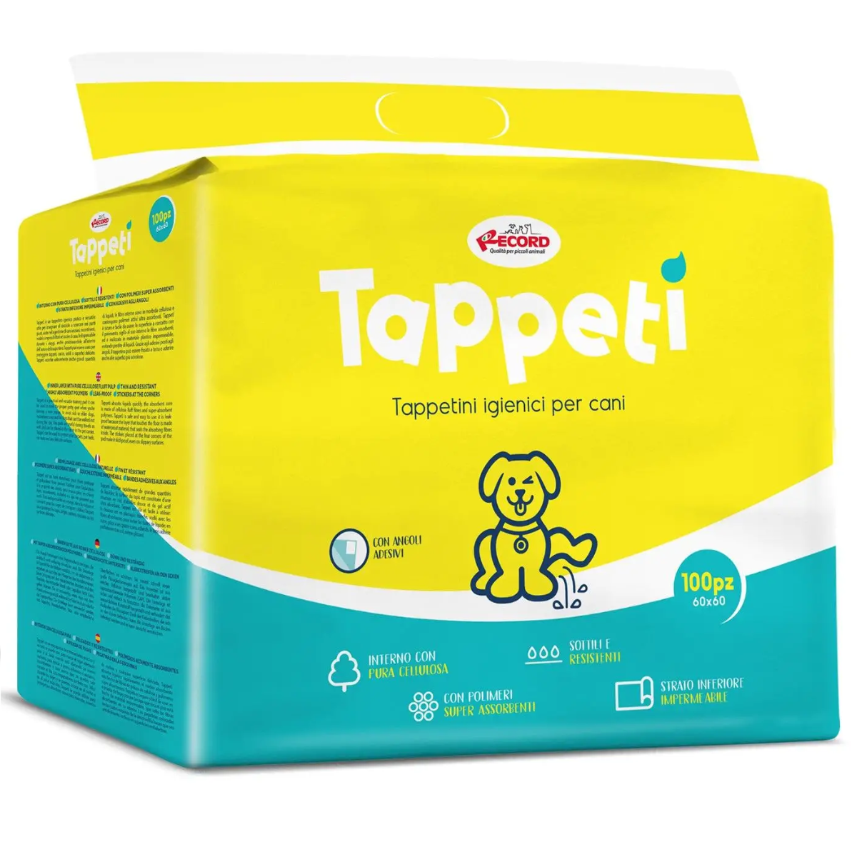 Covorase Absorbante Pentru Caini TAPPETI 60X60cm, 100buc