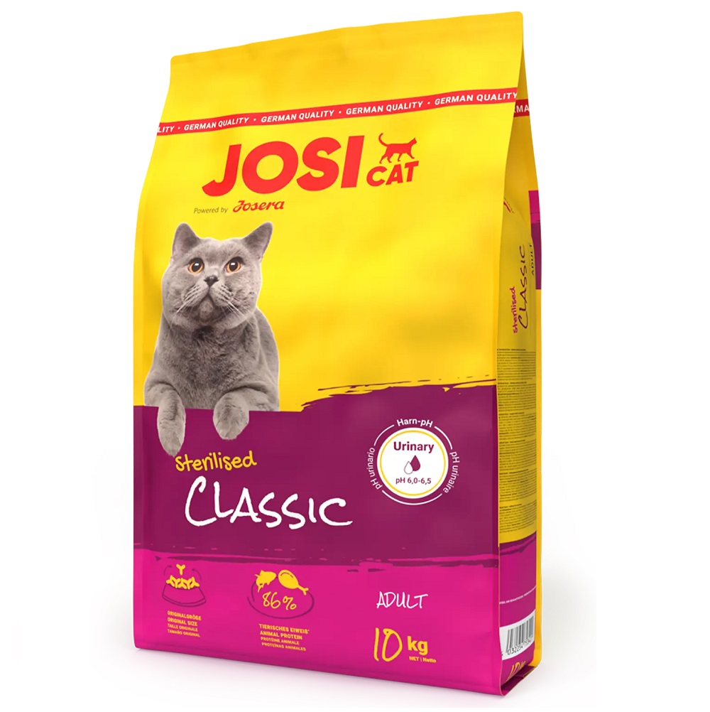 JOSICAT Sterilised Classic 10 kg – Hrană Uscată Completă pentru Pisici Adulte Sterilizate, Controlul Greutății și Sănătatea Tractului Urinar