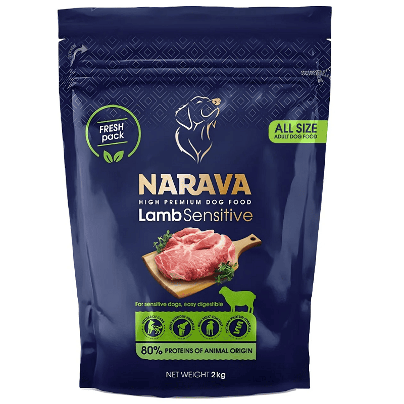 NARAVA Adult All Size cu Miel 2 kg | Hrana Uscata Super Premium pentru Caini Adulti | Digestie Sensibila