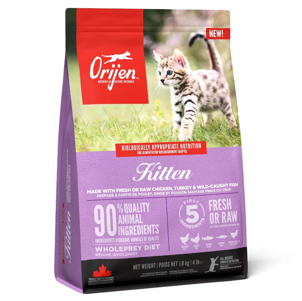 ORIJEN Kitten, Hrana Uscata Fara Cereale Pisici Junioare, 1.8kg