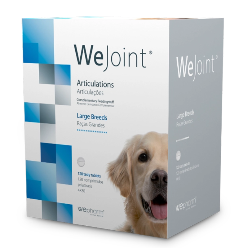 WePHARM WeJoint Large Breeds 120 Comprimate – Supliment cu Glucozamina, Condroitina si MSM pentru Sustinerea Articulatiilor la Caini de Talie Mare