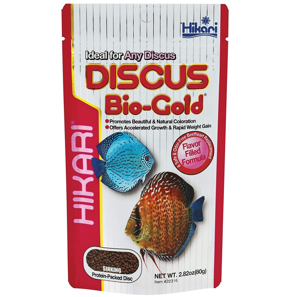 HIKARI Tropical Discus Bio-Gold, 80 g – Hrana Premium Granule pentru Discusi, Scalari si Alte Ciclide Ornamentale