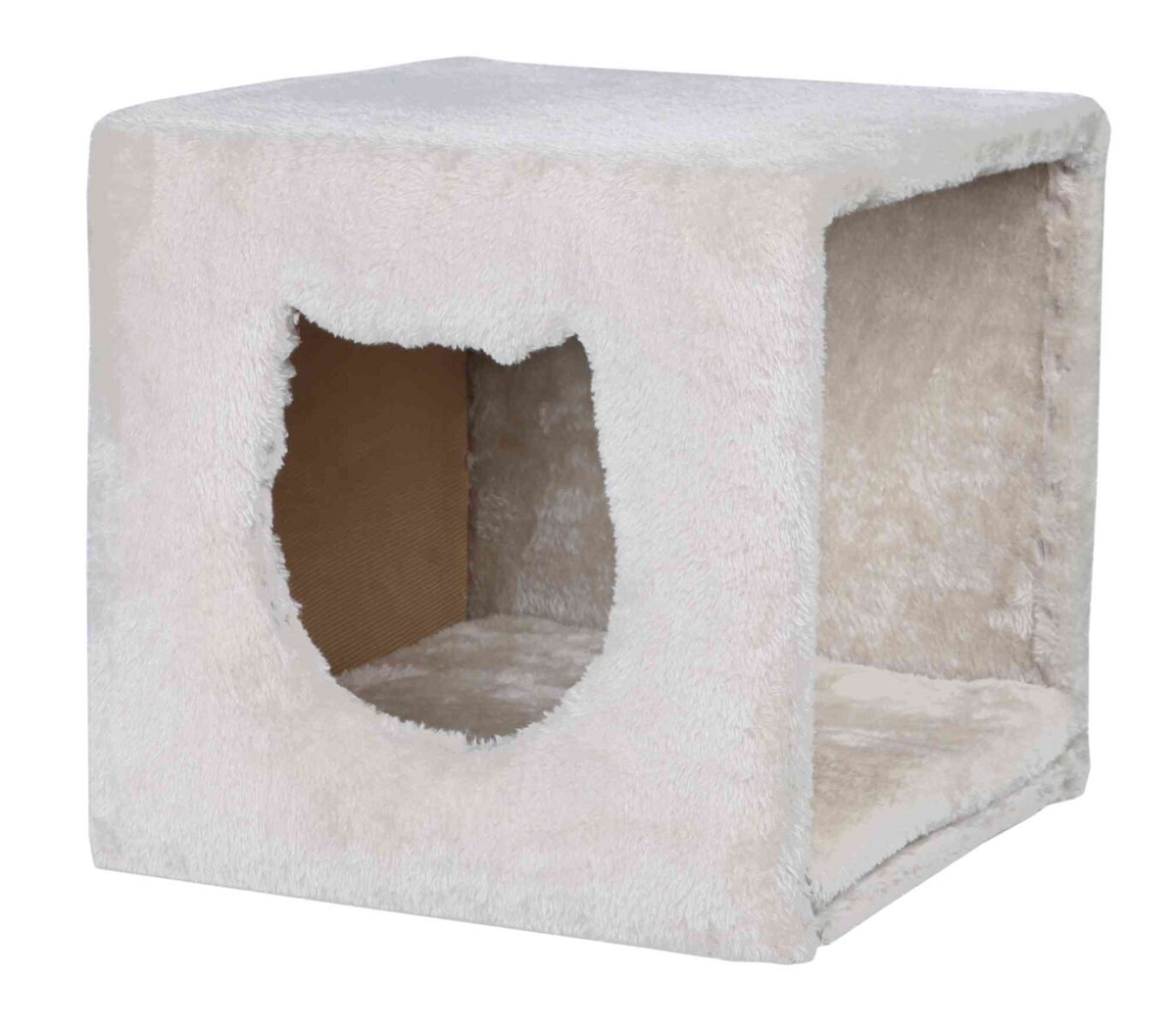 Casuta Pentru Pisici, Lemn Captusit cu Plus, 33x33x37cm