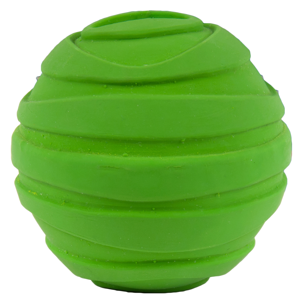 CHUCKLE CITY Jucarie Pentru Caini, Minge Verde din Latex cu Sunet, 7.5cm