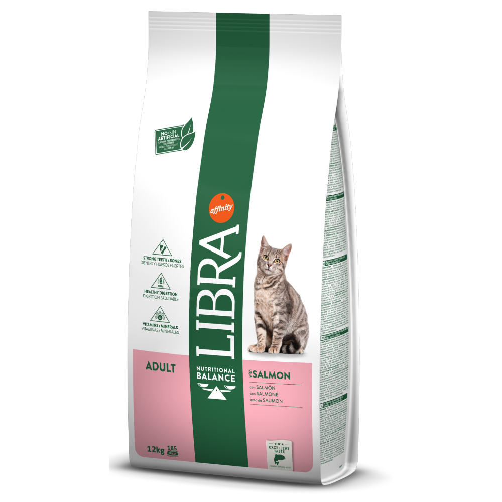 LIBRA Cat Adult, cu Somon, Hrană Uscată Premium pentru Pisici Adulte, 12kg