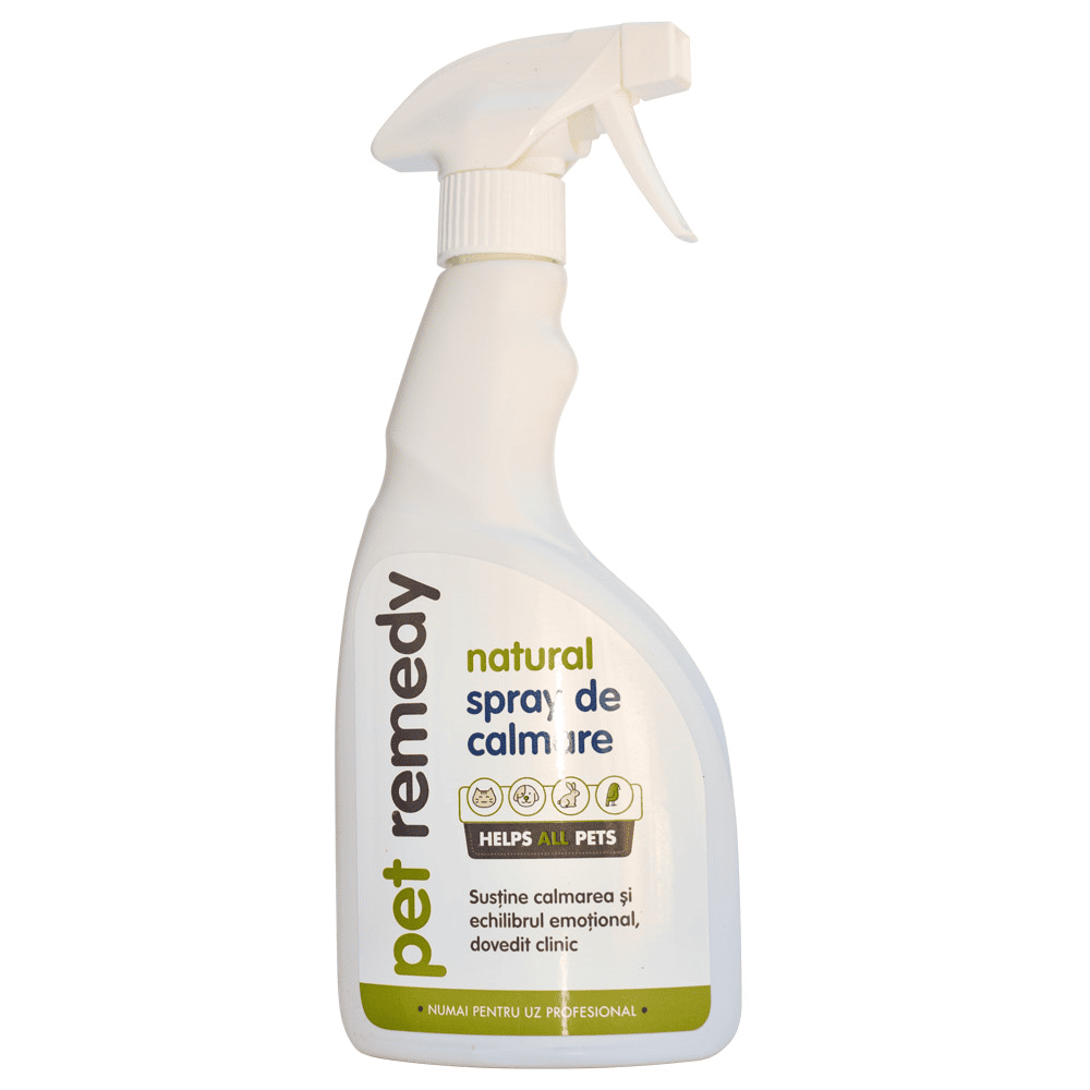 Pet Remedy Spray Calmant Profesional 400 ml | Solutie Naturala Antistres pentru Caini, Pisici si Alte Animale | Efect Rapid, Fara Sedare
