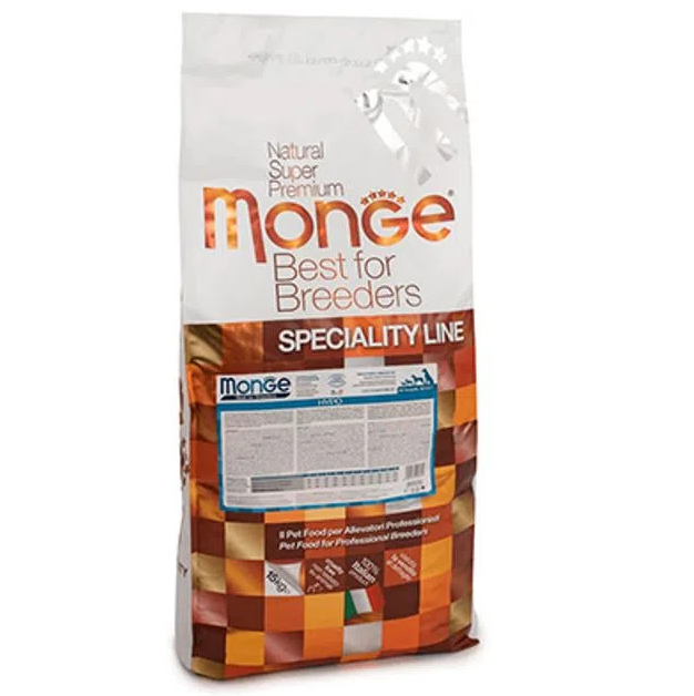 MONGE Best For Breeders Hypoallergenic, cu Somon si Ton, Hrana Uscata Hipoalergenica Pentru Caini Adulti, 15kg