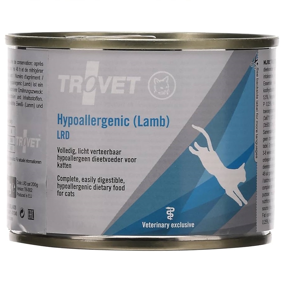 TROVET Hypoallergenic Cat, cu Miel, Conserva 200 g – Hrana Umeda Dietetica Monoproteica pentru Pisici cu Alergii sau Intolerante Alimentare