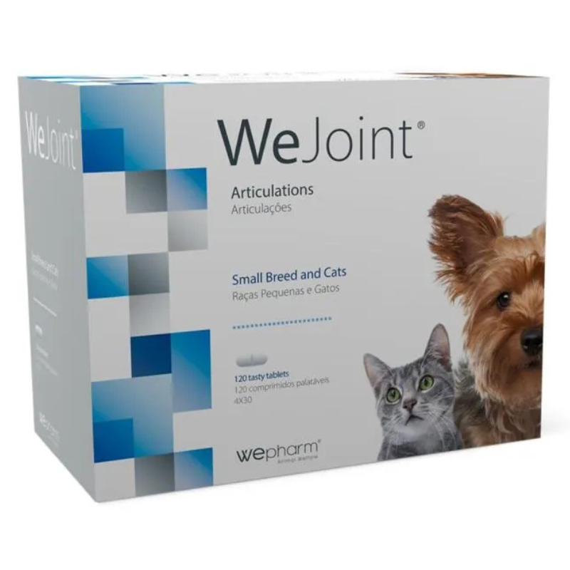 WePHARM WeJoint Small Breeds & Cats 120 Comprimate – Supliment cu Glucozamina, Condroitina si MSM pentru Sustinerea Articulatiilor la Caini de Talie Mica si Pisici
