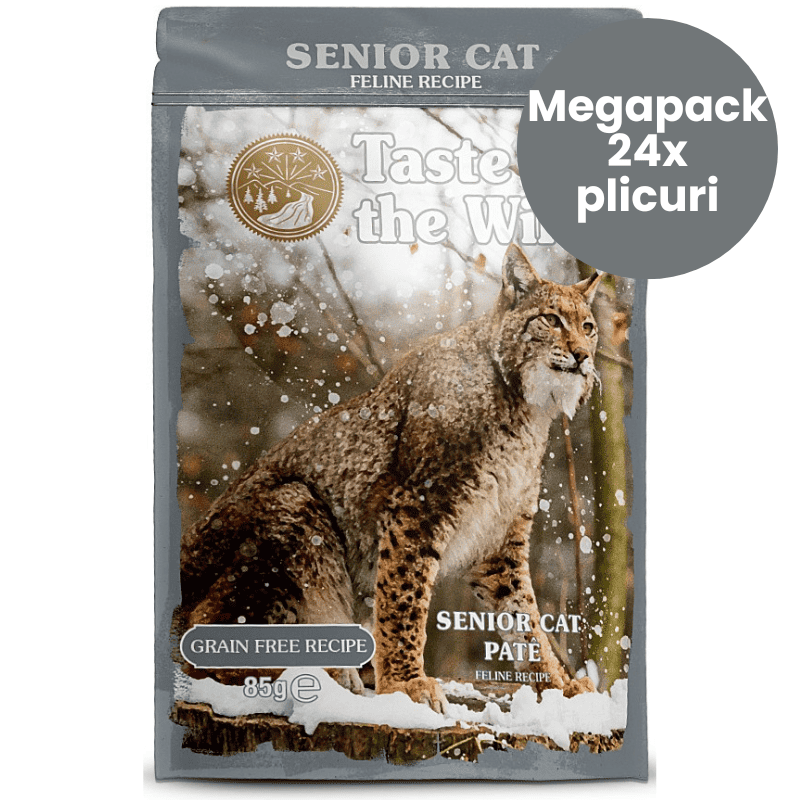 TASTE of the WILD Cat Pouch Senior Megapack 24x85 g | Hrana Umeda Fara Cereale pentru Pisici Senioare | Pate cu Pui si Ficat de Pui
