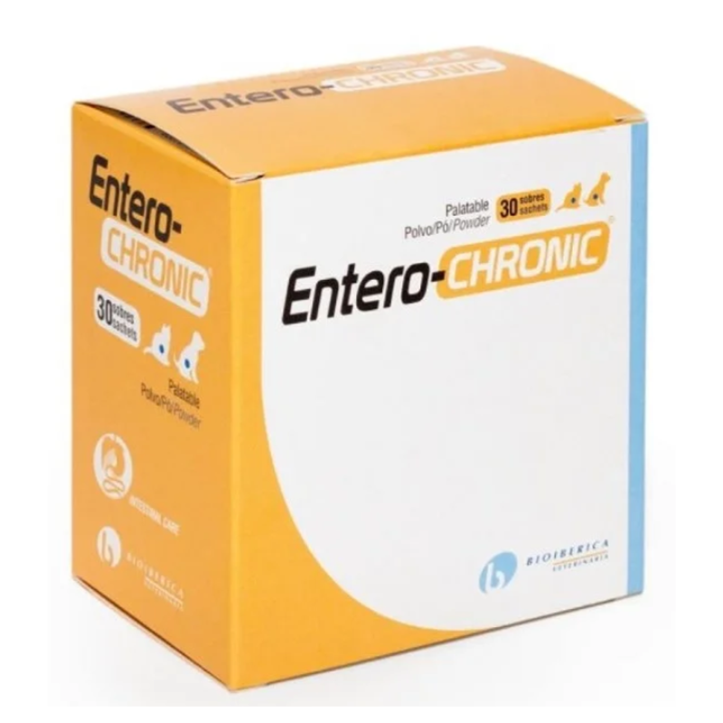 ENTERO-Chronic 30 Plicuri – Supliment Intestinal pentru Câini și Pisici, Recomandat în Tulburări Intestinale Cronice sau Recidivante
