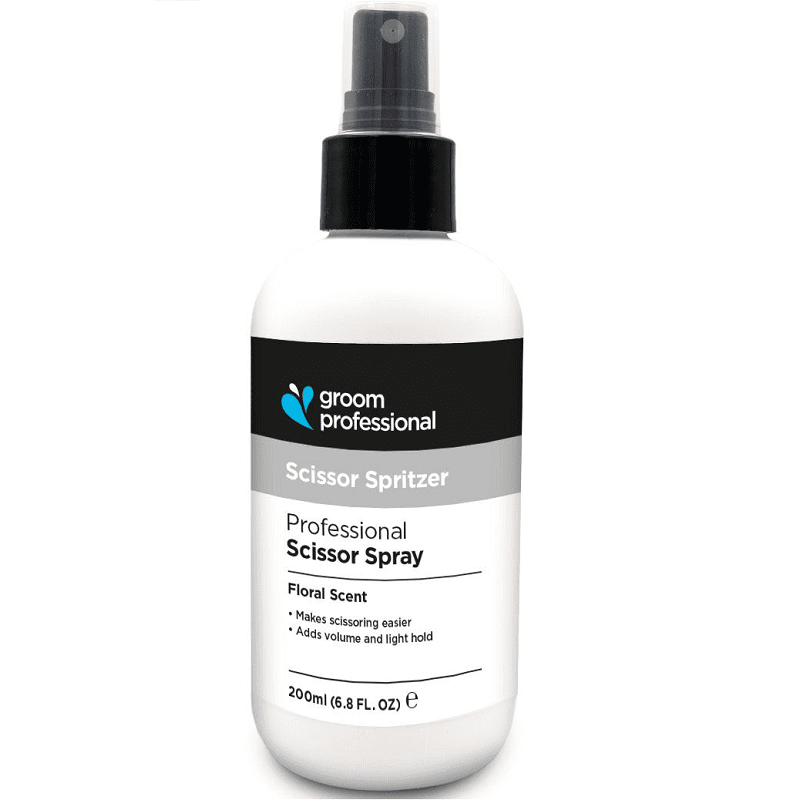 GROOM PROFESSIONAL Scissor Spritzer 200 ml | Spray Profesional pentru Controlul Blanii la Tuns din Foarfeca | Anti-Static, Precizie si Finish Curat