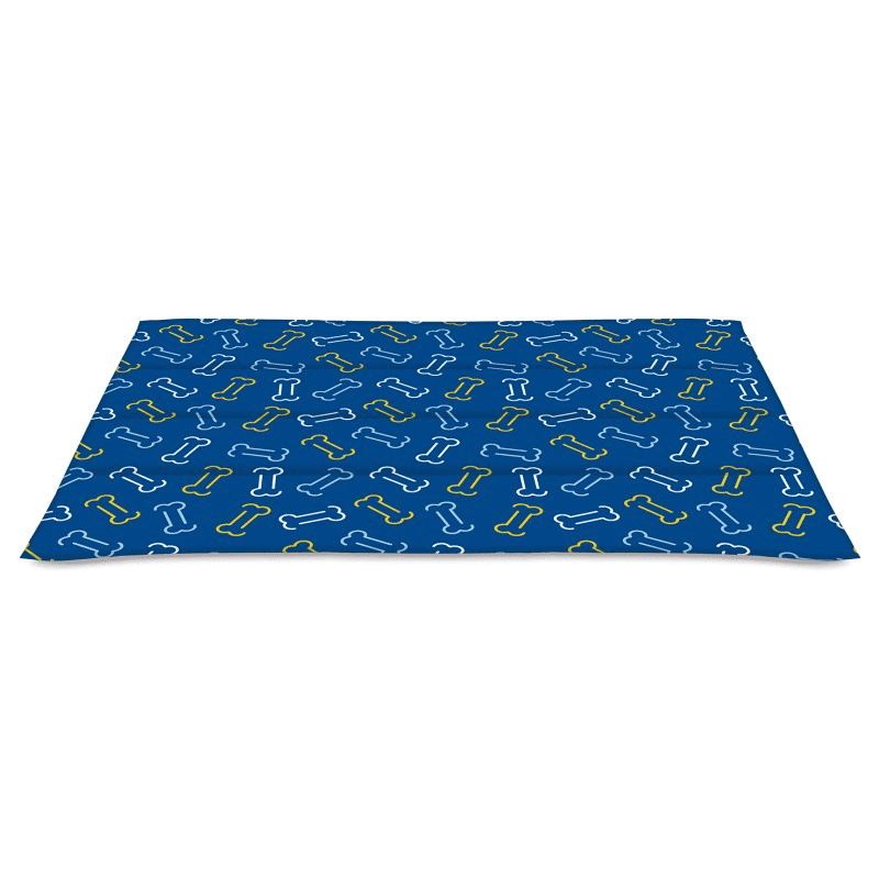 NAYECO Cool Mat Bones, Marimea 90x50 cm | Saltea Racoritoare pentru Caini si Pisici, Albastra