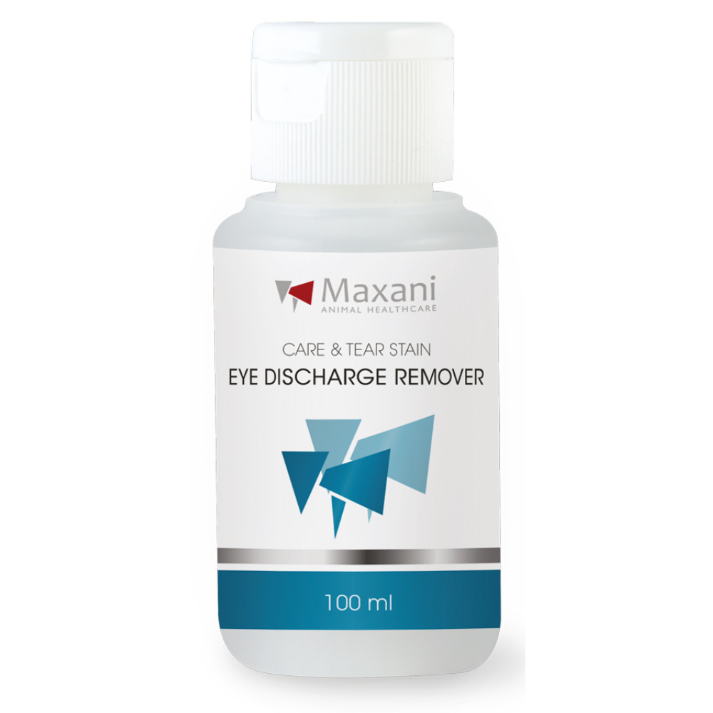 MAXANI Eye Discharge Remover 100 ml – Solutie Delicata pentru Curatarea Petelor de Lacrimi si a Secretiei Oculare la Caini si Pisici