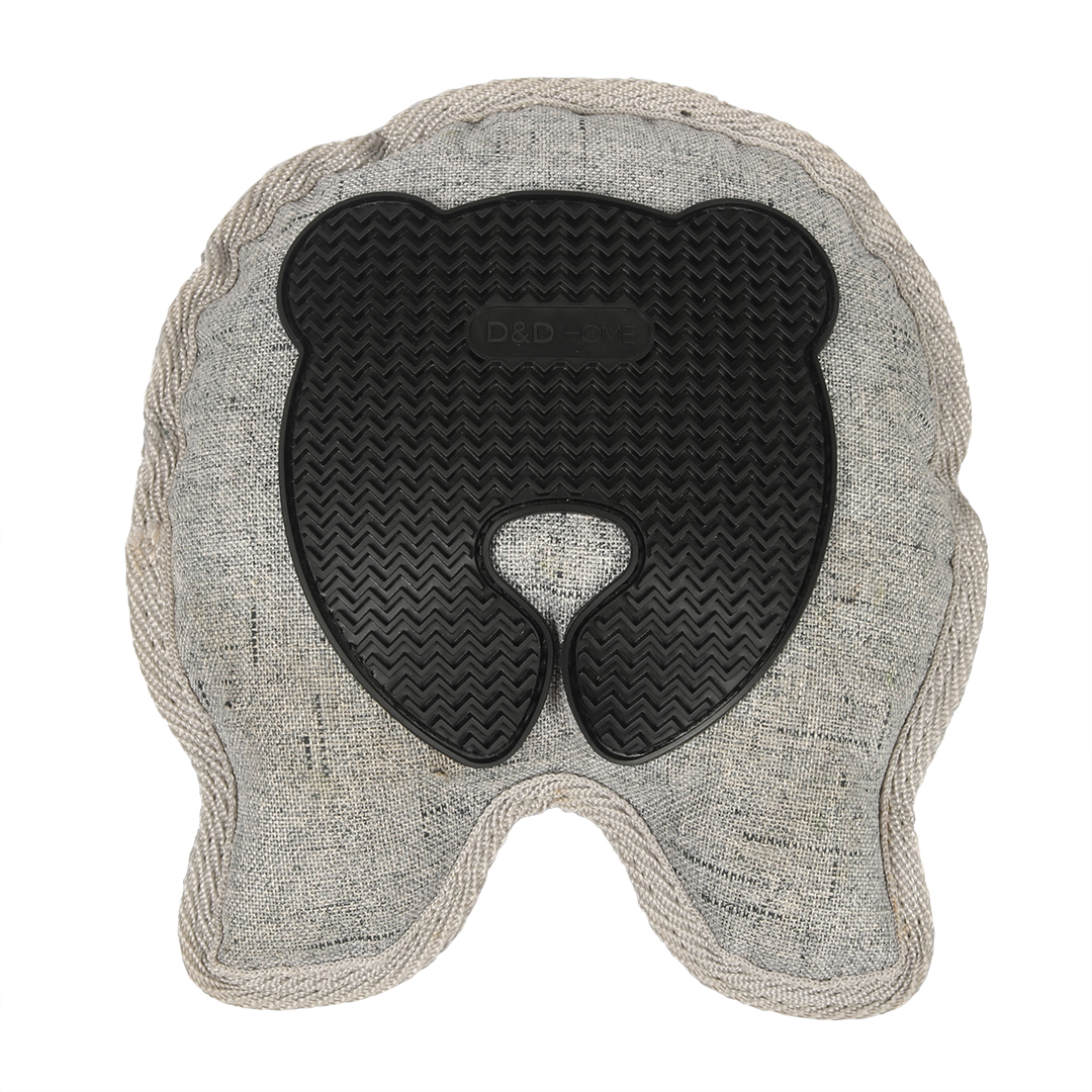 BOBO Jucarie Interactiva Pentru Caini, Textila cu Sunet, Gri, 18x19x5cm