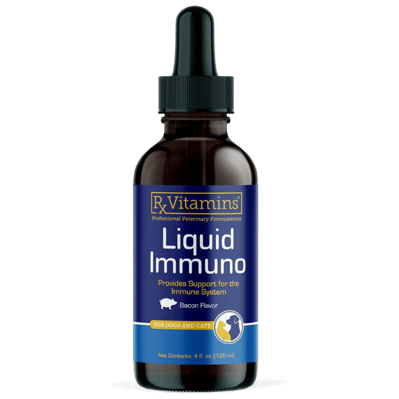 RX VITAMINS Immuno Liquid 120 ml | Supliment Lichid pentru Sustinerea Sistemului Imunitar la Caini si Pisici